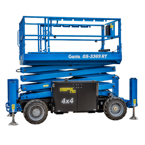 Ruwterrein schaarhoogwerkers